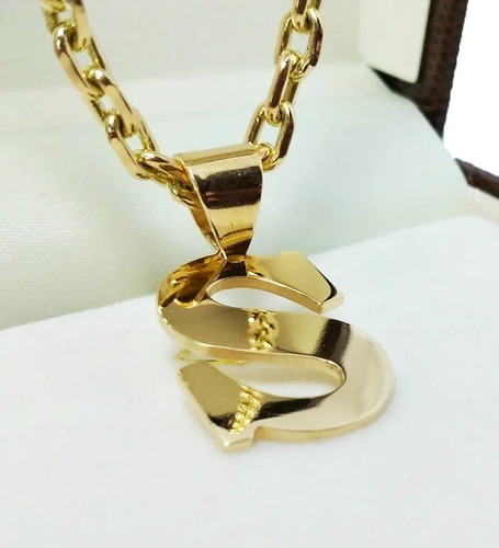 Imagem 2 de 5 de Pingente Letra 5 Gramas Ouro 18k 750
