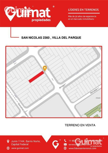 Imagen 3 de 9 de Terreno - Villa Del Parque - Lideres En Terrenos - Guimat Propiedades