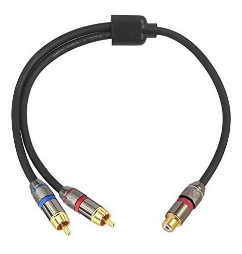 Cable Audio Yabeda Rca Divisor 1.6 Pies Mono Audio -negro