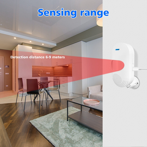 Detector De Infrarrojos Con Alarma De Luz Y Sonido Wifi Pir