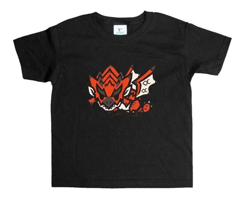 Remera Negra Monster Hunter Rise Art#150