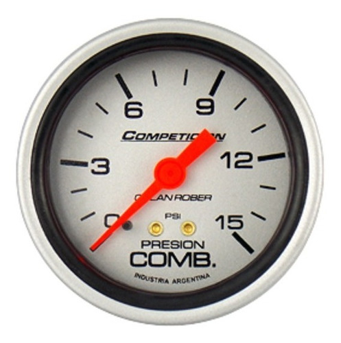 Reloj 60mm Manometro Presion Combusti 0 - 15 Psi Competicion