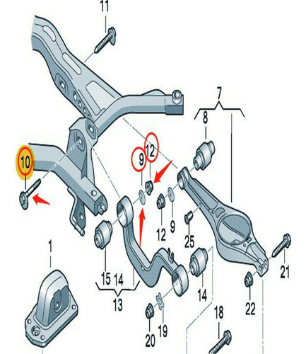 Perno Excéntrico De Coche Wht000227 Para Perno 1k0501387c N1