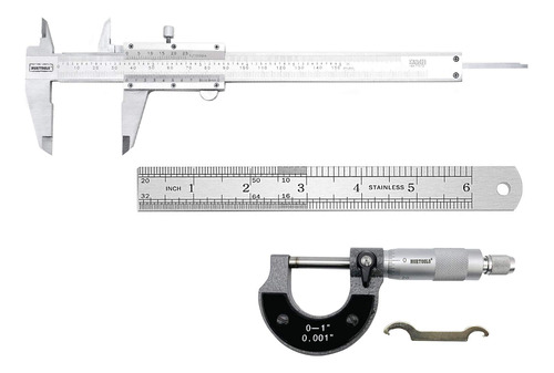 Nortools Pinza De Metal Vernier Con Micrometro Y Regla Para