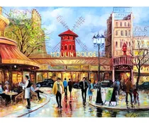 Comprar Quadro Pintura Óleo Sobre Tela Paisagem Urbana Moderna