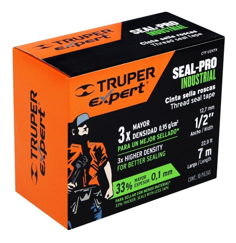 Cinta Sella Roscas Teflón 7 M 1/2'' Truper 12515