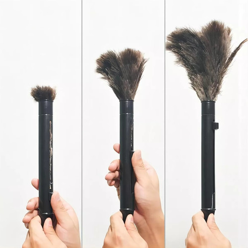 Jia Plumero Retráctil Con Plumas De Avestruz, 2 Uds.