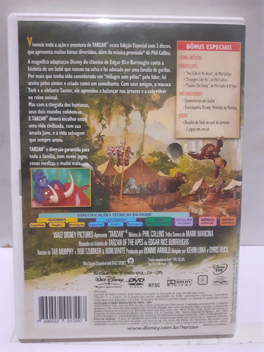 Dvd Filme Infantil T A R Z A N Vida Selvagem R. Animal (Usado)