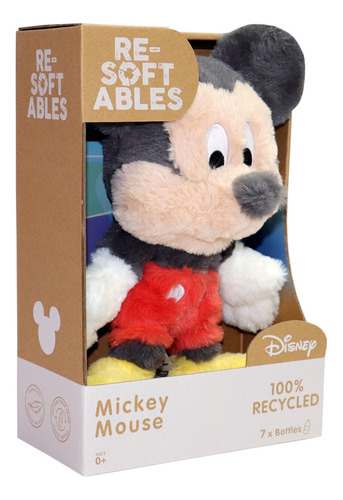 Peluche Disney Mickey Mouse Re-softables Reciclado 25cm