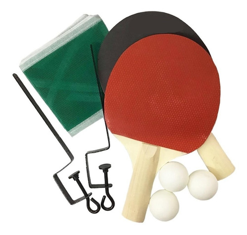 Set Paletas Ping Pong X 2 Con Red Casa Valente