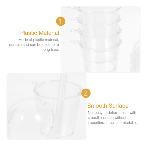 Vasos Transparentes De Plástico, 10 Unidades, Modelos Mini C