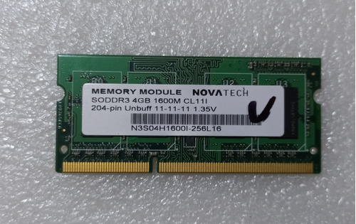 Memoria Sodimm 4gb Ddr3l 1.35v  1600 Mhz 8 Chips