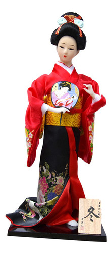 Muñeca Geisha Japonesa, Muñecos Con Kimono, Estatuilla