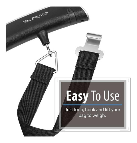 Fosmon Balana Báscula Digital P/ Equipaje Hasta 50 Kilos Paquete 1.