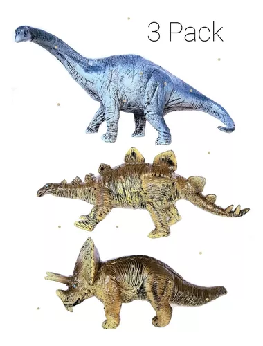Paquete 3 Dinosaurios De Juguete 30cm Detalles Realistas