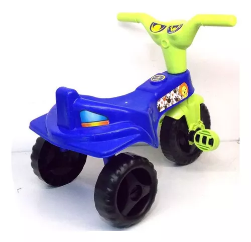 Triciclo Velotrol Motoca Infantil Empurrador Dino Azul