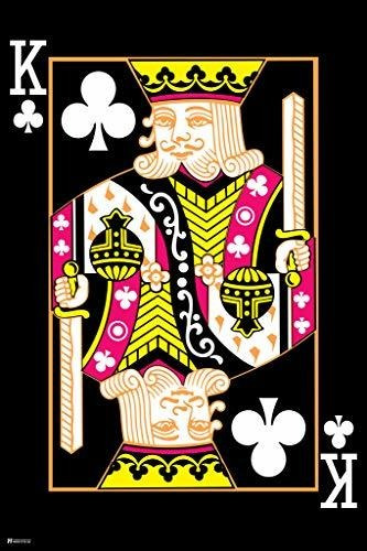 Pósteres - King Of Clubs Playing Card Poker Cool Psychedelic