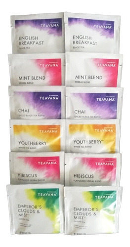 Té Teavana Starbucks 12 Sobres Sueltos Variedad