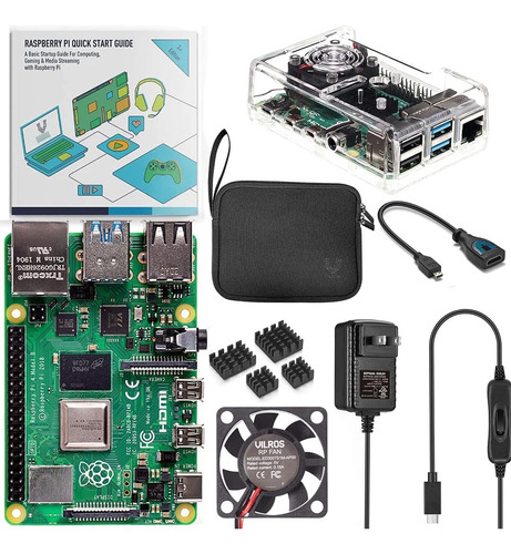 Raspberry Pi 4 Modelo B 4gb Ram Kit Vilros Case Disipadorr