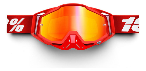 Googles Motocross De Tácticas Ajustables Para Sport Gafas Lente Mismo Color Armazón Rojo