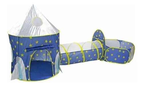 Carpa Castillo +tunel Piscina +1 00 Pelotas Para Niños  