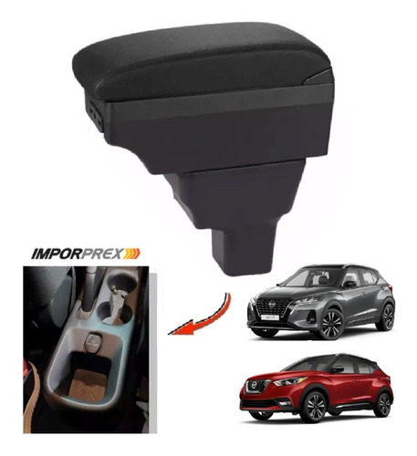 Consola Apoyabrazo - Nissan Kicks Con 3 Usb 2017 - 2022 Slid