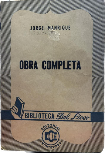 Obras Completas Jorge Manrique / Enviamos Latiaana