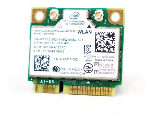 Mini Pci Wireless Dual Band Intel 7260hmw Nfe Nova Imediato