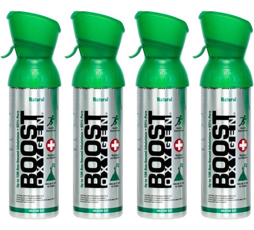 Boost Oxygen OxĂgeno Suplementario Inhalador 4 Pack De 5 Lts