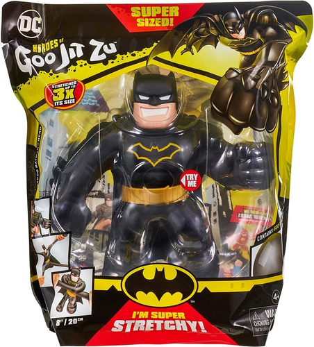 Muñeco Flexible Estira 3x Goo Jit Zu  Super Sized Batman