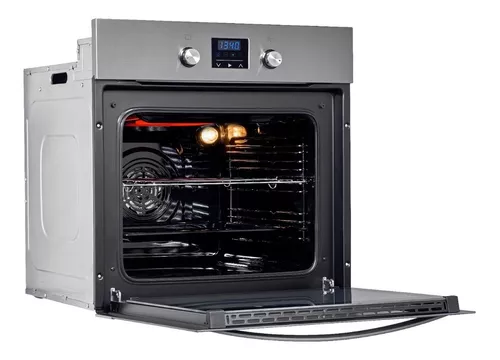 KLARSTEIN Masterchef 60 Mini Horno Electrico de sobremesa 60L, 2000W,  100-230°C, asador giratorio, función de circulación de aire, temporizador,  puerta doble cristal, acero inoxidable, Plata : : Hogar y cocina