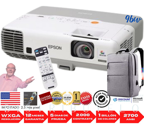 Proyector Epson Powerlite 96w Wxga 2700ansi