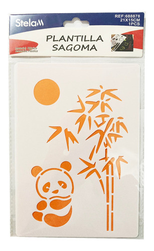 Plantilla Flexible Stencil Diseño Panda