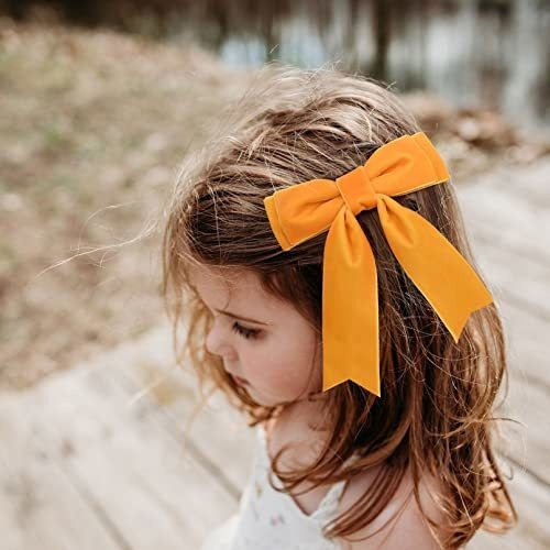 10 Unidades, 5 Lazos De Terciopelo Para El Pelo Para Niñas,