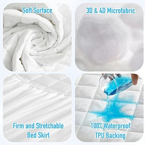 Protector De Colchón Hyleory Queen Size, Impermeable, Breath
