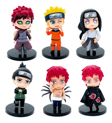 Figuras De Acción De Anime De Naruto, Maquetas De Pvc, 6 Uni