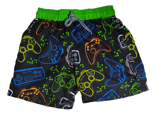 Bañador Hombre Y Niño Controles De Nintendo Pantaloneta Grey