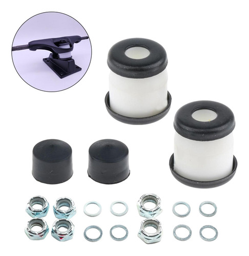 2 Kit De Bujes De Camión De Monopatín Tuercas 11 Mm