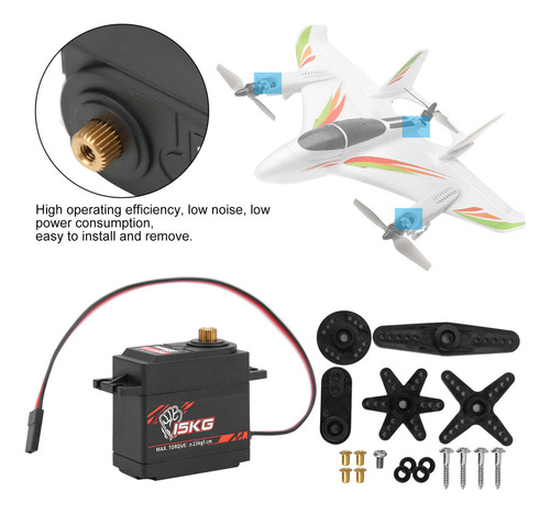 Aa Servo Digital Metal Gear S1500m De 15 Kg Para Rc 1/8 1/10