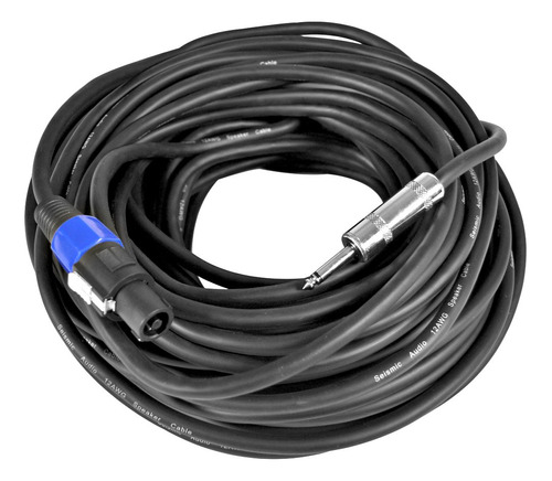 Cable De Altavoz Saspt12100 Pro Audio Speakon 1/4 De Pu...