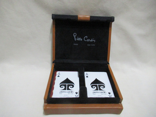 Cartas Poker 2 Mazos Pierre Cardin New York Paris Estuche 