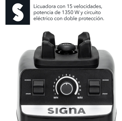 Licuadora Profesional Moledor 2 En 1 15 Velocidades Vaso 2lt
