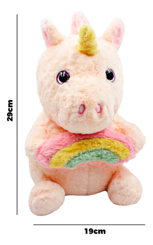Peluche Unicornio Almohada Arcoiris Suave Felpa Bebe Kawaii
