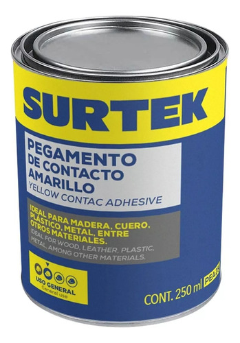 Pegamento De Contacto Amarillo 250 Ml Surtek Pea25 