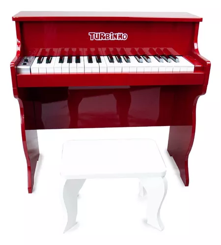 PIANO INFANTIL ELETRICO TURBINHO VERMELHO E-PIANO-RD - PIANO