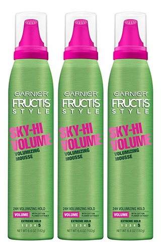 Garnier Fructis Style Sky-hi Volume Volumizing Hair Mousse,.