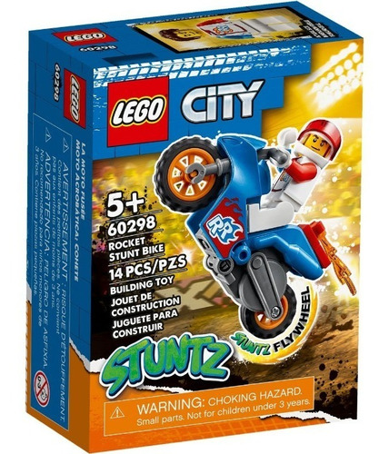 Lego City Moto De Acrobacias Foguete A Fricção 14pçs - 60298