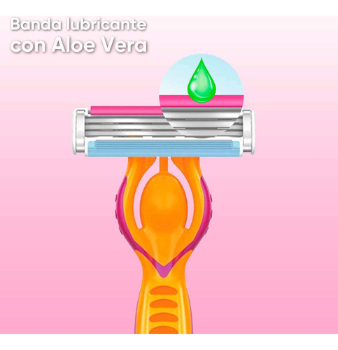 Rastrillo de Afeitar Recargable Gillette Venus Simply3 + 2 Repuestos de Afeitar
