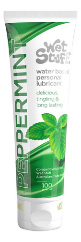 Lubricante A Base De Agua Wet Stuff Sabor Menta 100 Ml