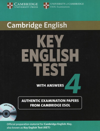 Cambridge Key English Test 4 (ket) - Self-study Pack (new Ed